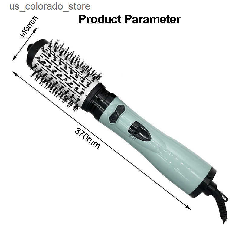 Electric Hair Brushes Auto Rotating Hot Air Brush Set 2In1 Interchangeable Constant Temperature Curling Straightening Anti-Scald Hair Styling Comb L24