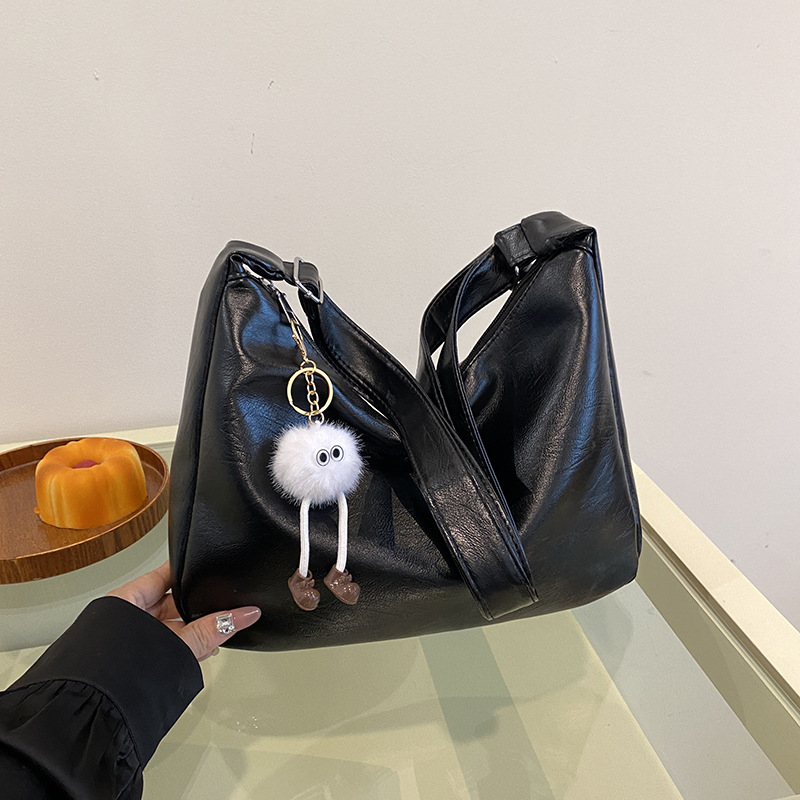 Cross Body Bags Leather Handbag Totes Type Women's Commute Fashion Pom Poms Decorative Messenger Bag Pu leather Niche Portable Pillow Cheap Shoul