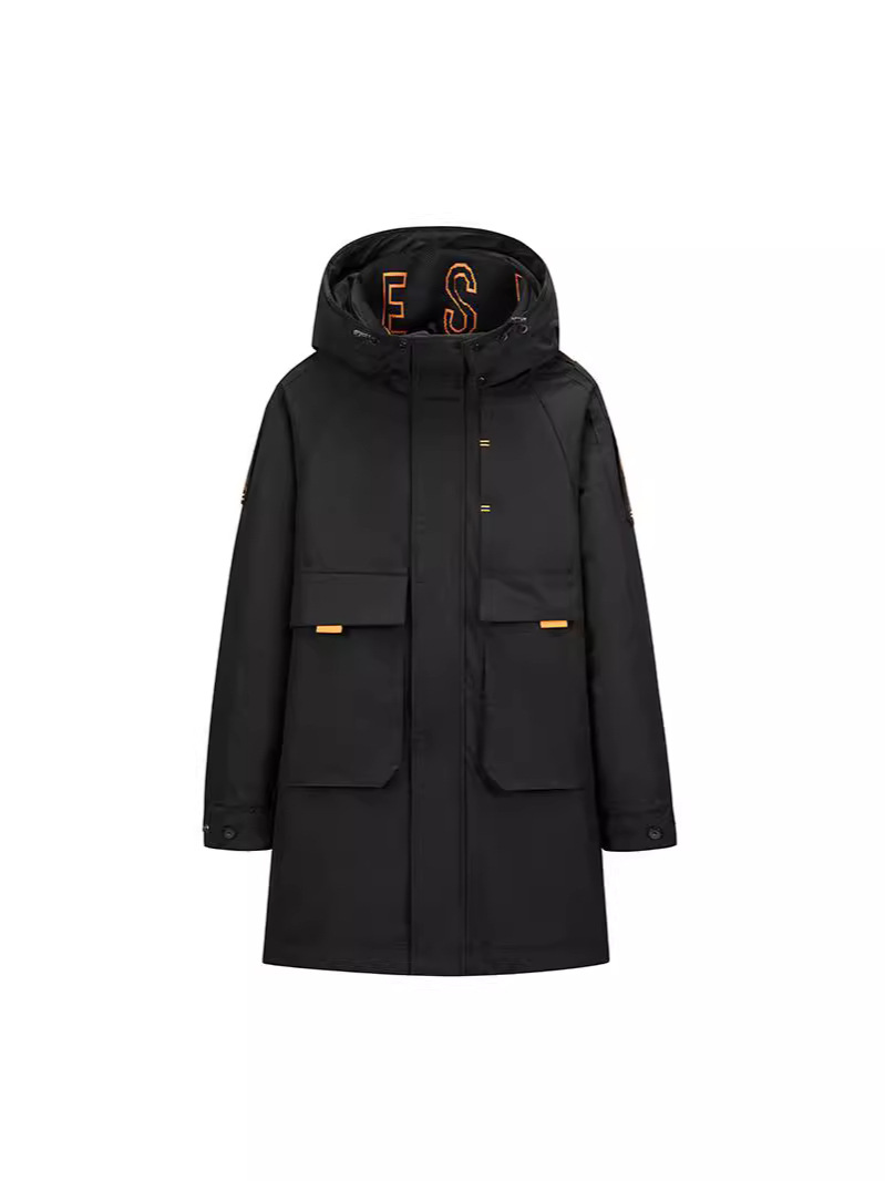 Cross-border winter new wholesale down jacket men's long trend thick winter hooded coat warm down jacket m001