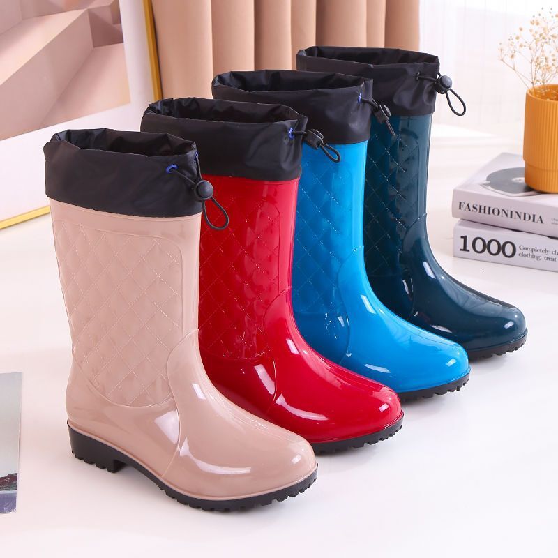shukou water shoes for women anti slip midsole womens rain boots new rain boots for women adult water boots wearresistant midsole boots