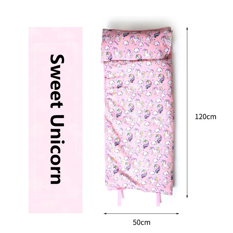 Toddler Baby Sleeping Bag with Pillow and Cotton Qulit Soft for Kids Preschool Travel Nap Mat Boys Girls Bedding Sleep Sack 240415