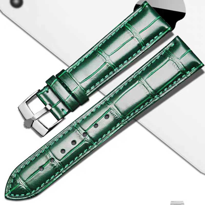 Leather watch strap ADAPTS to various watch strap waterproof cowhide needle buckle W241007