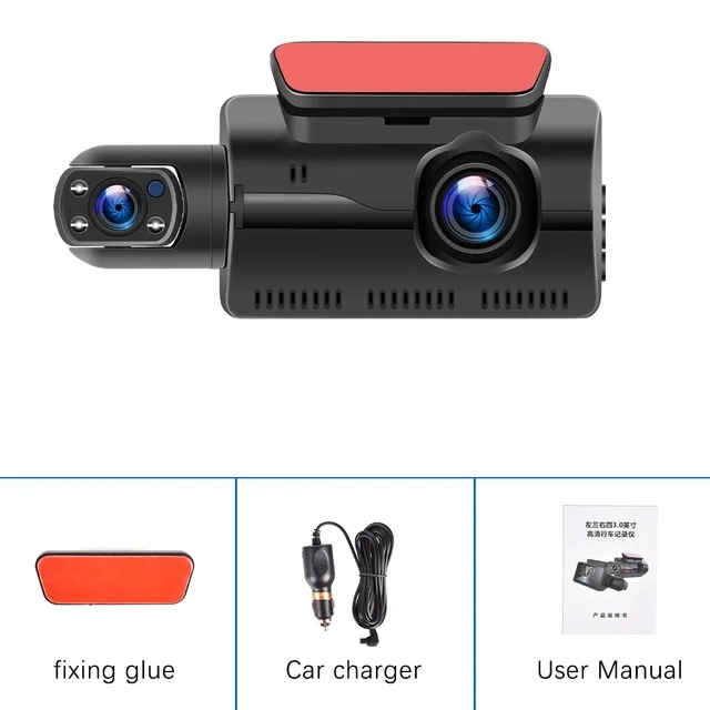 3 inch WIFI Car DVR IPS Screen 1440P Driving Recorder With Front and Rear Dual Lens Wide Angel DVR Auto Parking Reversing Driving Night Vision Camcord