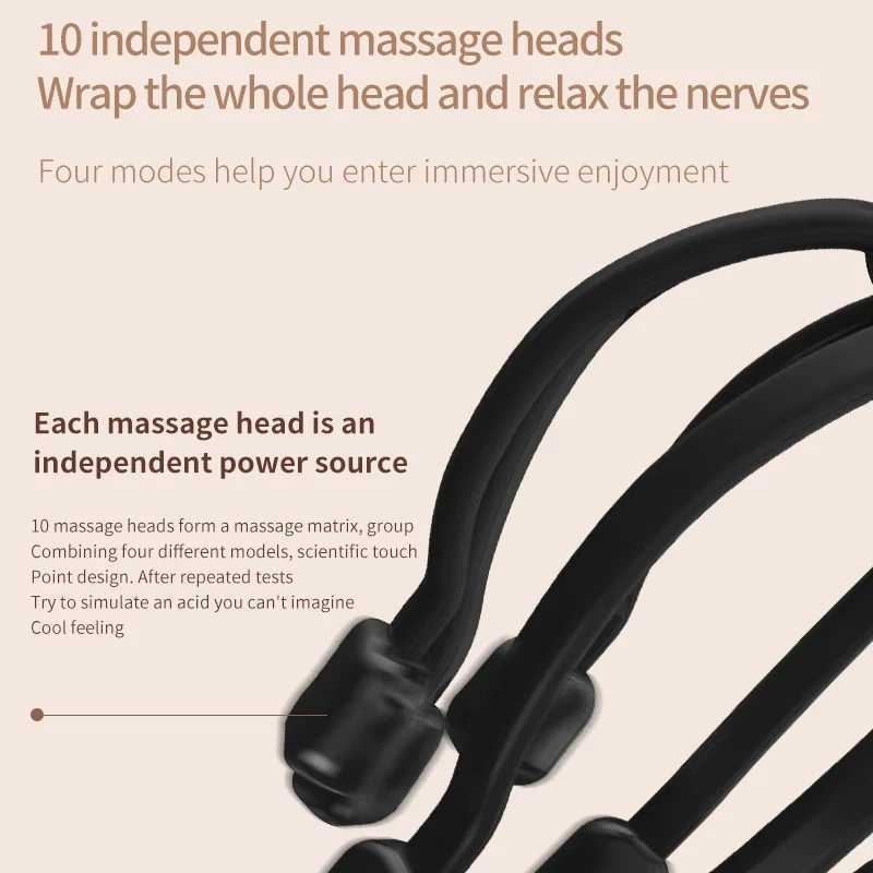 MUKASI electric head massager Bluetooth music vibration octopus scalp massager used for better sleep decompression and relaxation W241120