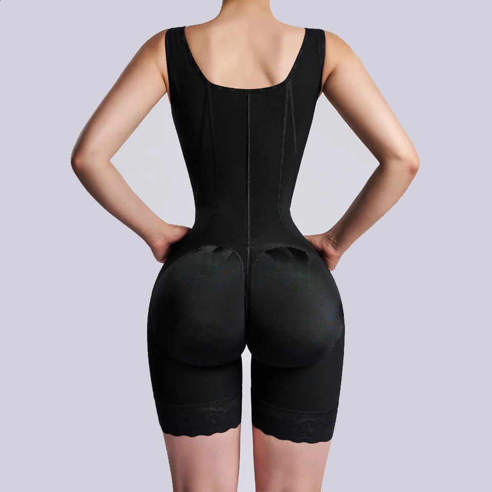 Hourglass Shapewear Mid-leg Adjustable Hook and Eye Bodysuit High Compression Faja Colombianas Tummy Control Underwear 241120