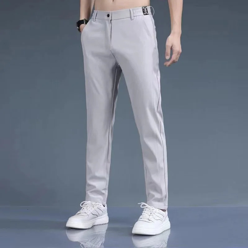 2024 Ice Silk Breathable Golf Pants Mens Casual Pants Cool Sports Pants Sports Soft Pants Summer Jogging Pants Comfortable 240419