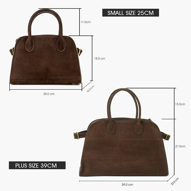 Natural Suede Handbag For Women Nubuck Cow Leather Large Capacity Casual Tote Bag Solid Commute Genuine Leather