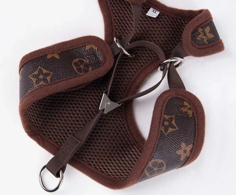 luxury carrier the newest pet chest back leash suit leather necklace collar collars sets outdoor durable cute dog cat harnesses