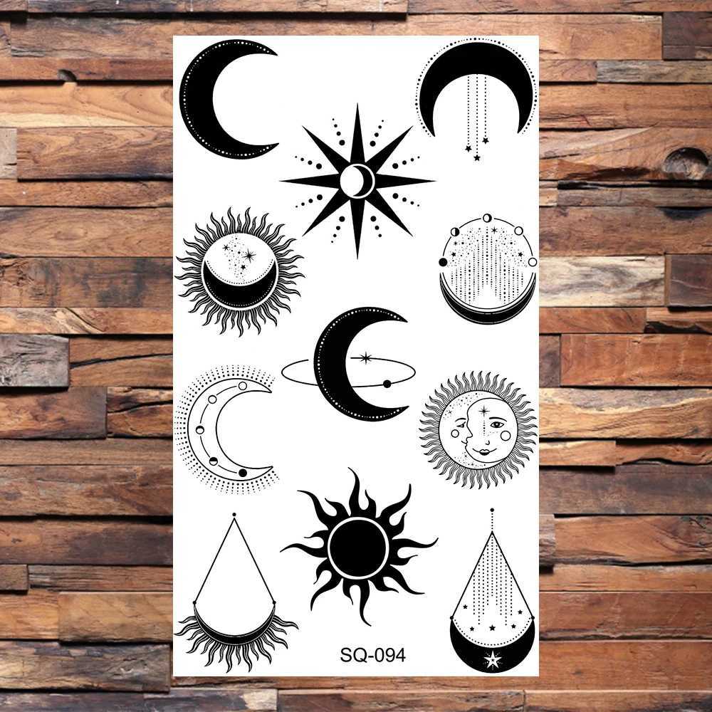 Adult 3D Moon Temporary Tattoo Mountain Sun Cluster Dream Catcher Fake Tattoo Pendant Tattoo Sticker Sexy Body ArmXJ25414