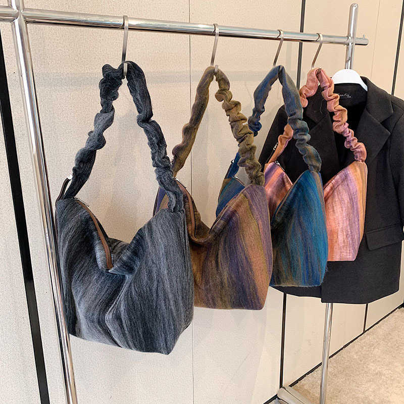 Tote bag nylon new cotton linen canvas polyester women's one shoulder versatile casual bag 241120