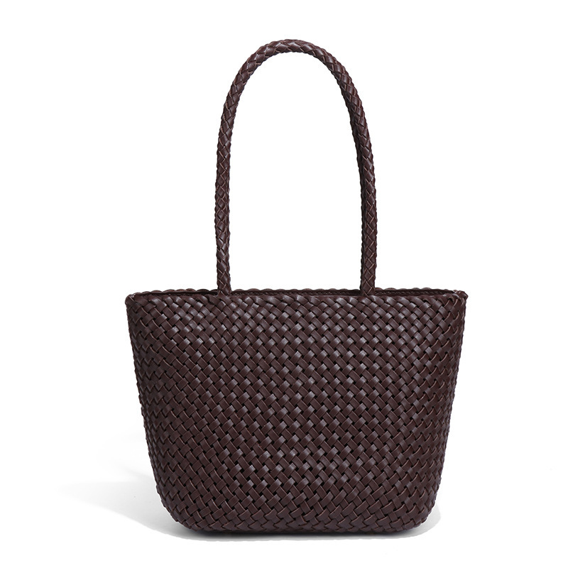 New Handmade Woven Women's Of Genuine Tree Paste, Large Capacity Single Shoulder Handheld Bucket Bag Designer Bags Handbags Women