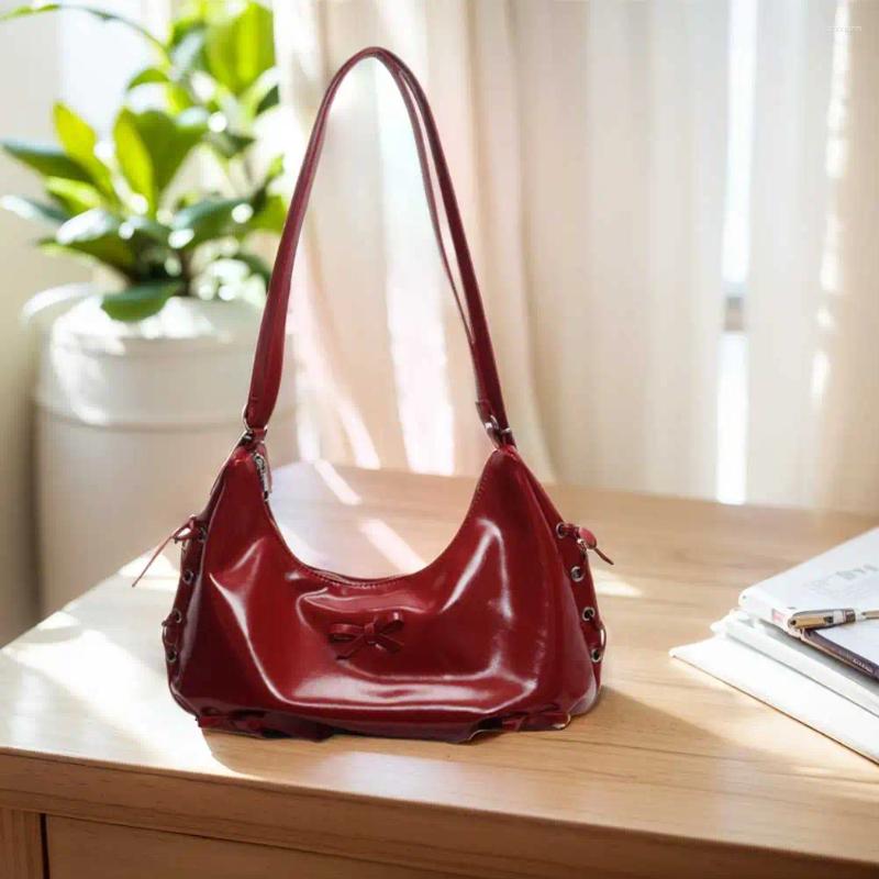 Totes PU Leather Women Shoulder Bag Bowknot Crossbody Adjustable Strap Backpack Zipper Handbag For Travel Shopping zhanyishengli