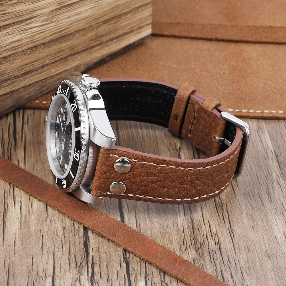 watchband Leather watchband 18 19 20 21 22 24mm high-quality mens/womens replacement watchband 241120