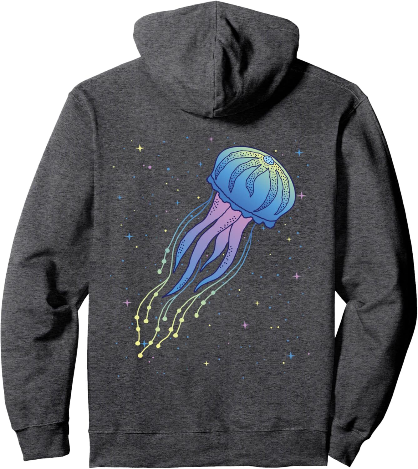 Hoodie for Mens Womens Jellyfish In Space Travel Colorful Sea Creature Galaxy Pullover Hoodie Graphic Hoodies sweatshirt cool