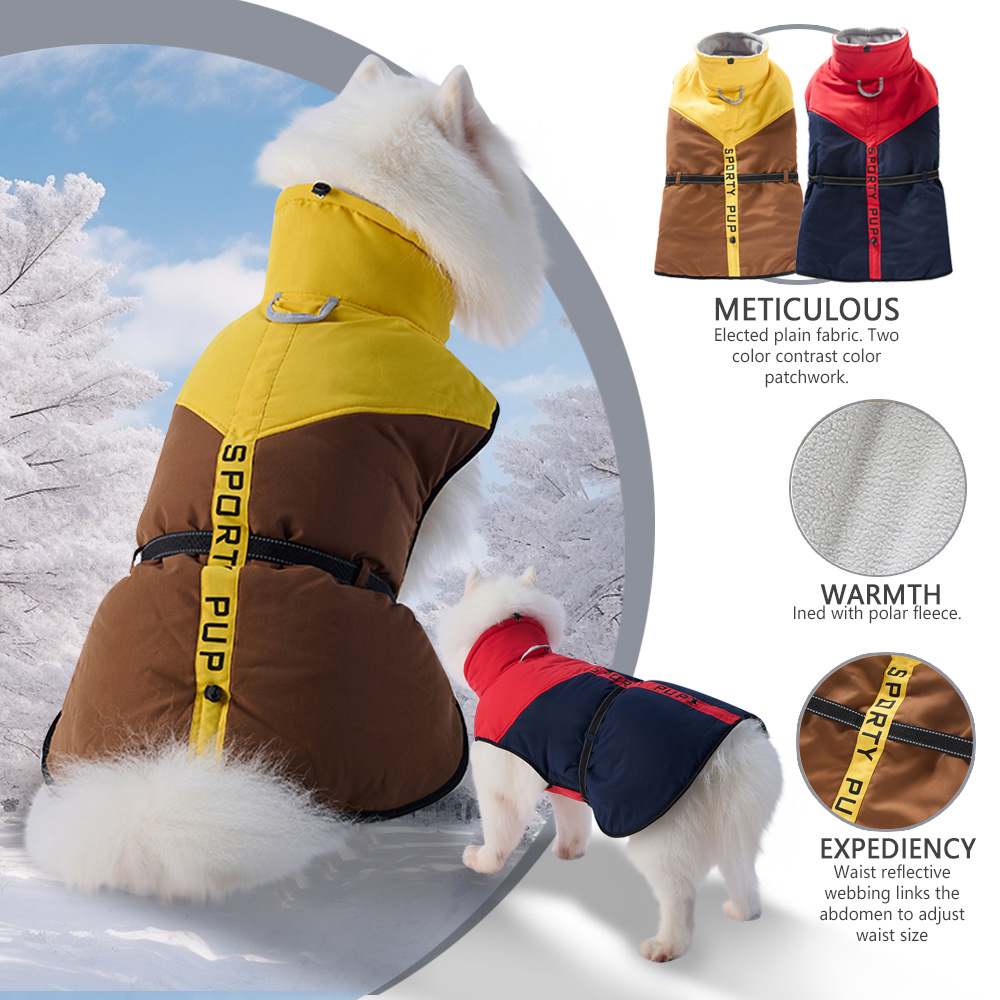 Dog Apparel Dog Winter Coat ,Winter Dog Jacket with cotton Dog Cold Weather Coat,Oxford Canvas Waterproof Windproof Dog Clothes