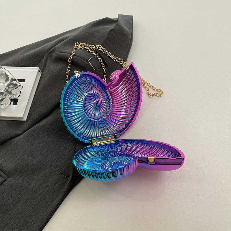 Trendy and niche design, Conch bag for women 2024 new unique acrylic bag, fashionable single shoulder crossbody bag