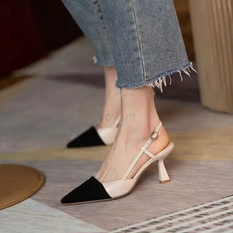 High H Summer 2024 New Arrival Fashion Buckle Pointed Heel Sandals Wen Cfort Simplici Stilettos Sandalias De Mujer Z250326