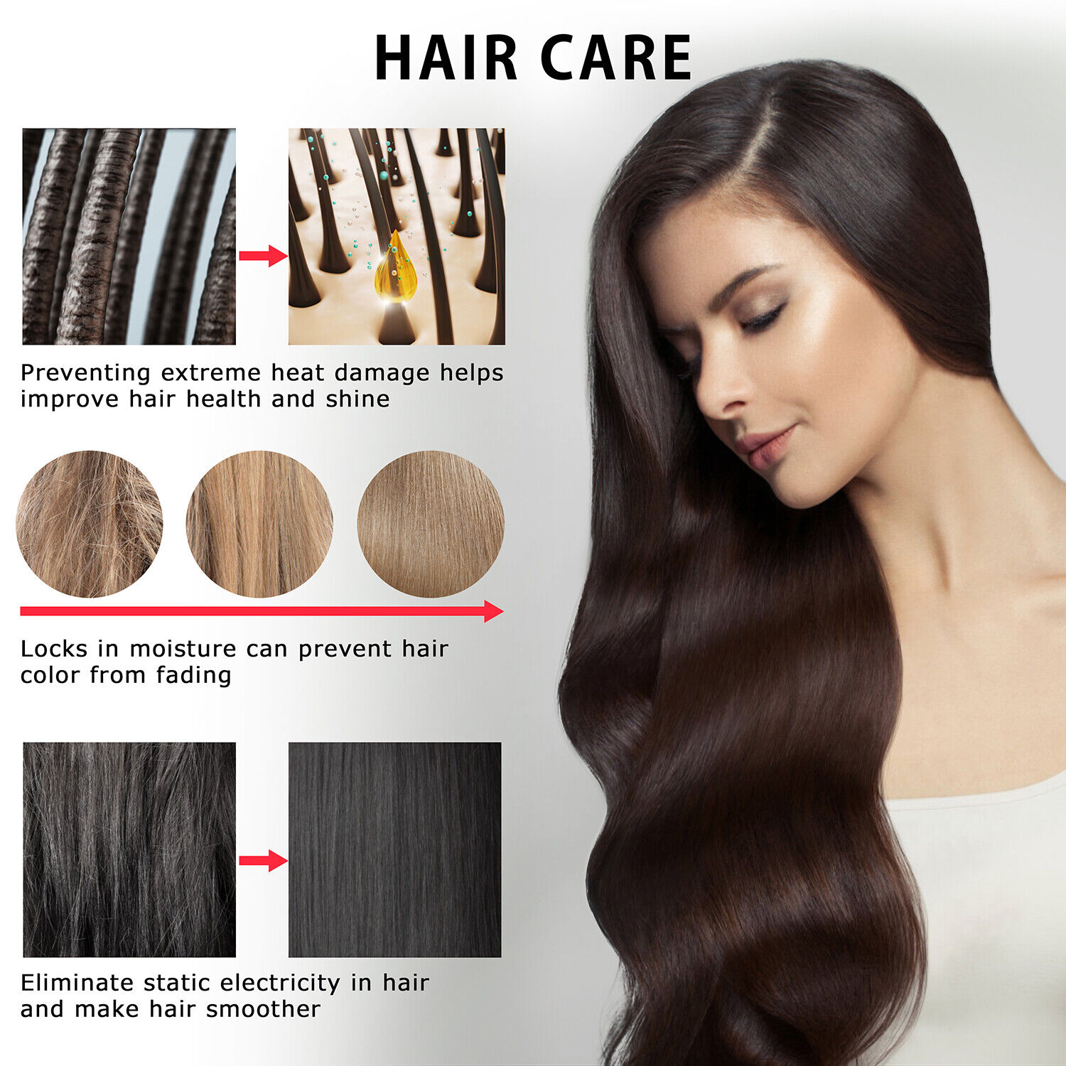 Fast Hair Dryer 110000 RPM High-Speed 200 Millions Negative Ionic Thermo-Control