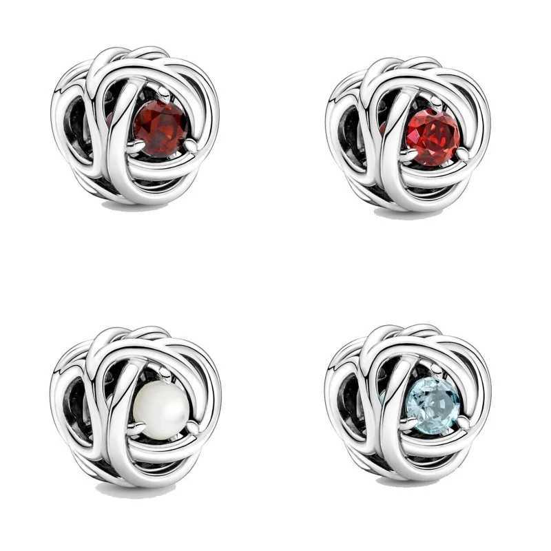 Starting from December Birthstone series alloy silver plated charm beads will be used for DIY bracelets necklaces and jewelry accessories W241119