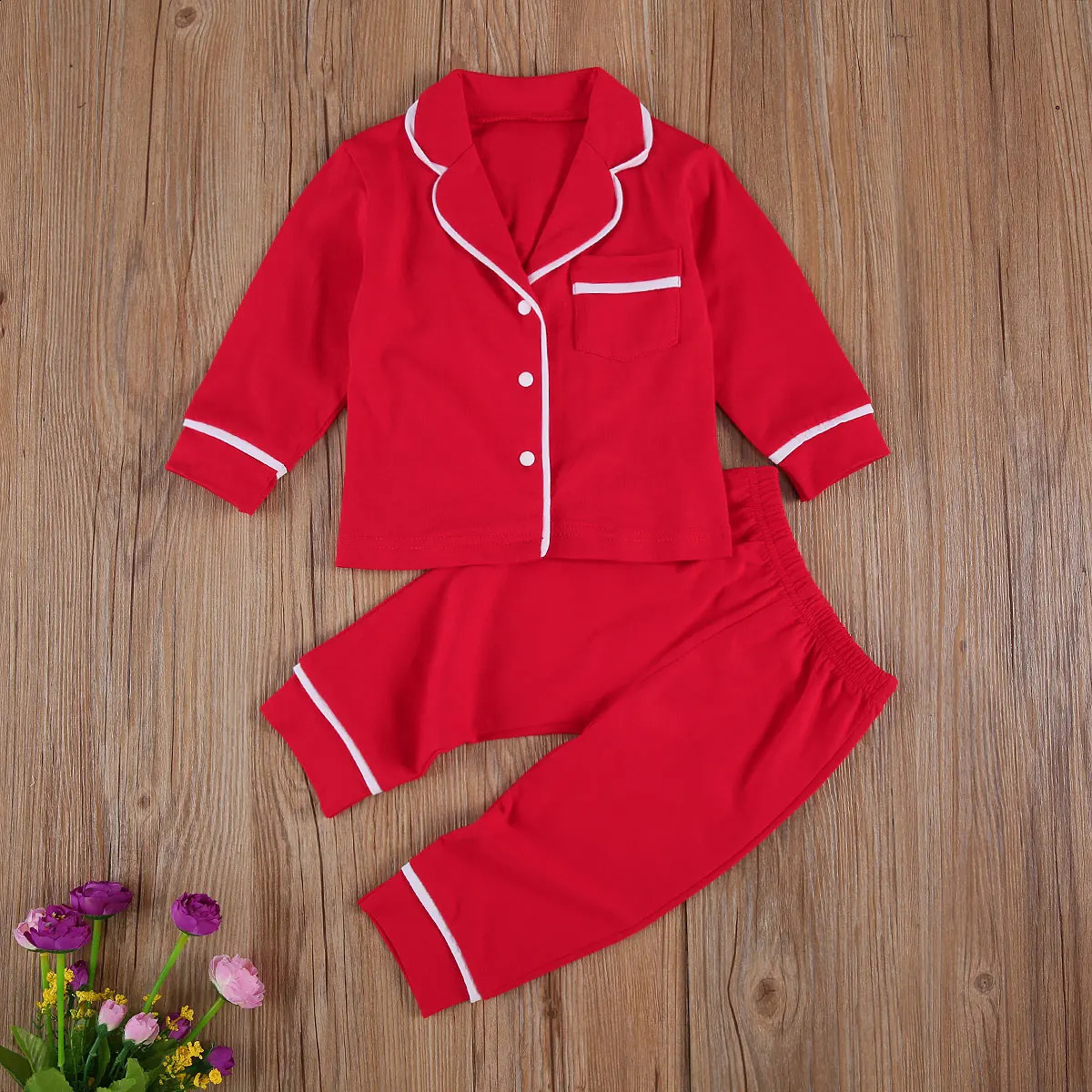 Children Christmas Set Boys Cotton Pajamas Girls Baby Autumn Clothes Long Sleepwear Cotton Kids Home Clothes Childrens Clothing 241120