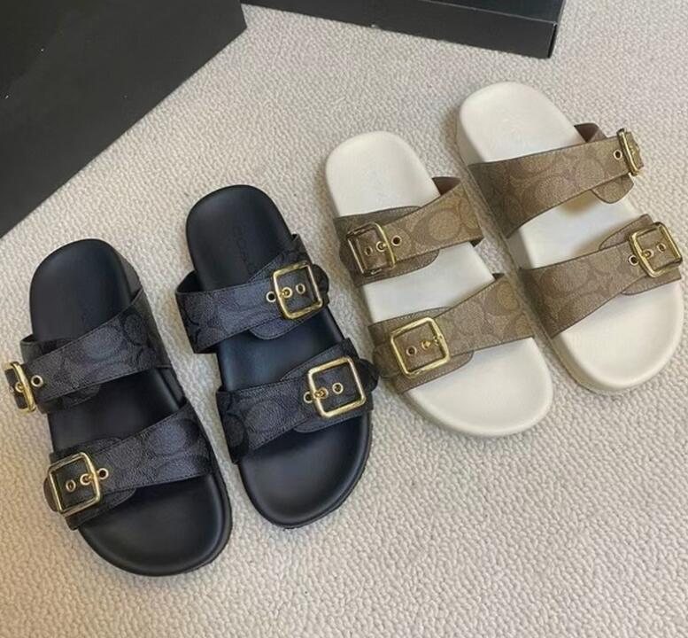 Wholesale 2024 Summer Outdoor Women Shoes Famous Designer Brand Female Heels Sandals Fashion Slipper for Lady SIZE36-43 6988