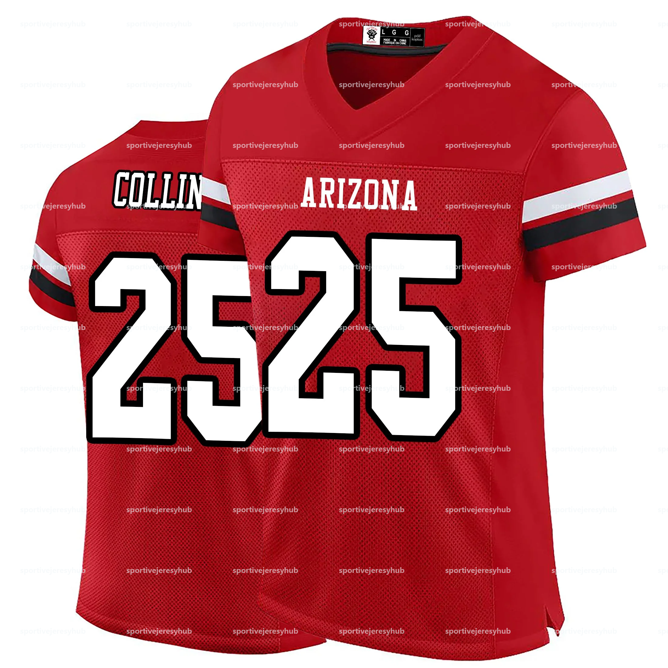 Shxinet Men/Women/Youth Football Jersey Murray Baker Conner Collins McBride Higgins Weaver Hernandez Thompson Brown Red White Personalized Name Number