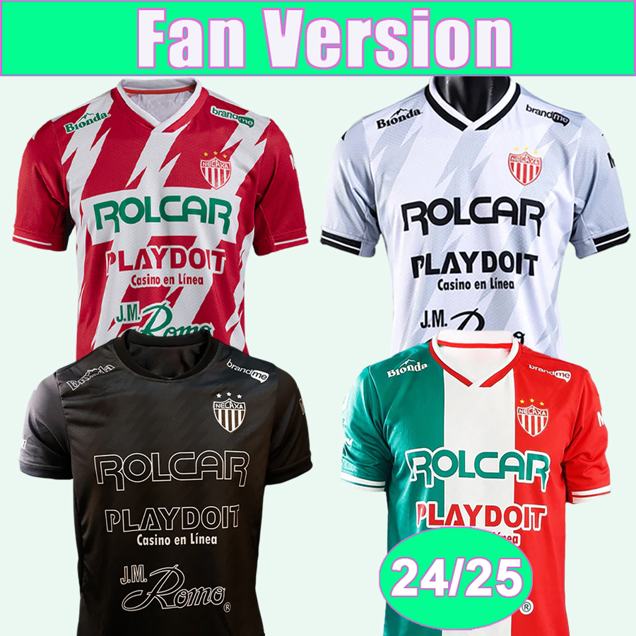 Mexico Club Necaxa 2024 25 Mens Soccer Jerseys Home Away 3rd Cup Special Edition Football Shirts Adult Uniforms Breathable Quick-Dry Fabric