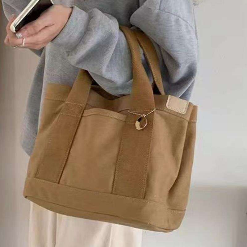 Canvas Vintage Women Handbags Small Ladies Shoulder Female Portable Mobile Phone Bucket Tote Hand Bag Purses