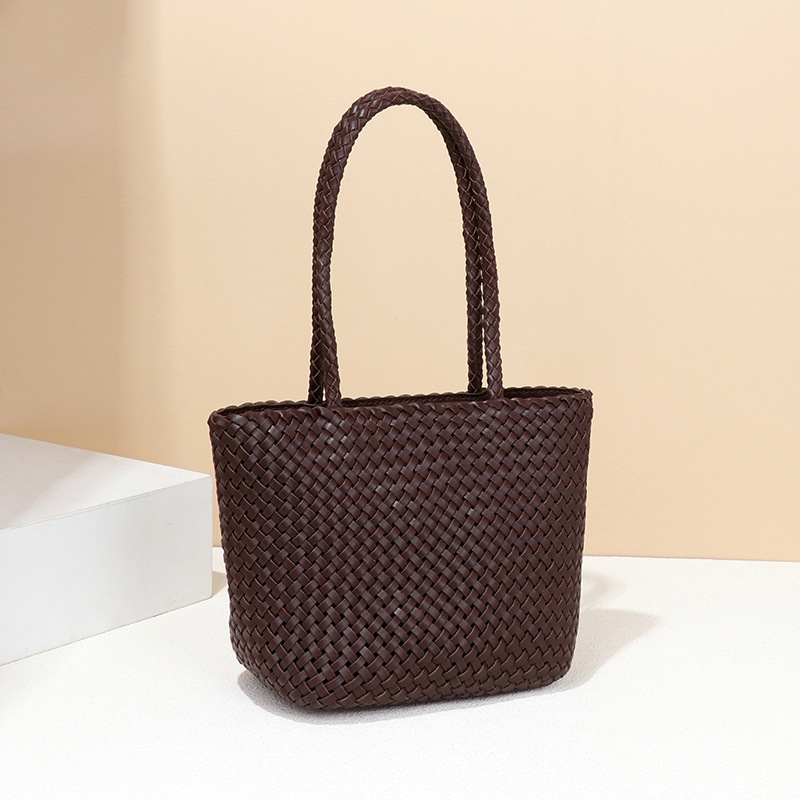 New Handmade Woven Women's Of Genuine Tree Paste, Large Capacity Single Shoulder Handheld Bucket Bag Designer Bags Handbags Women