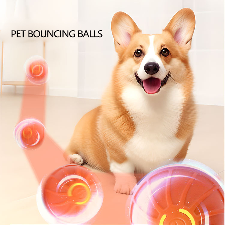 Electric Bouncy Pet Ball with Smart Rolling Feature - Durable Chew Toy for Pets