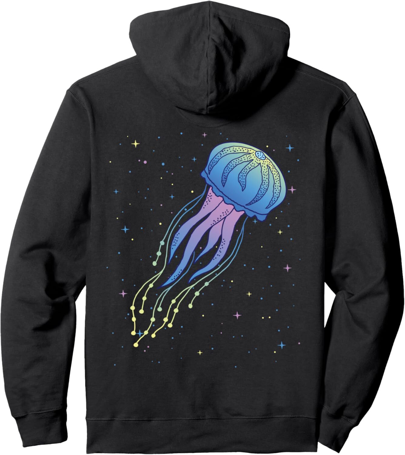 Hoodie for Mens Womens Jellyfish In Space Travel Colorful Sea Creature Galaxy Pullover Hoodie Graphic Hoodies sweatshirt cool