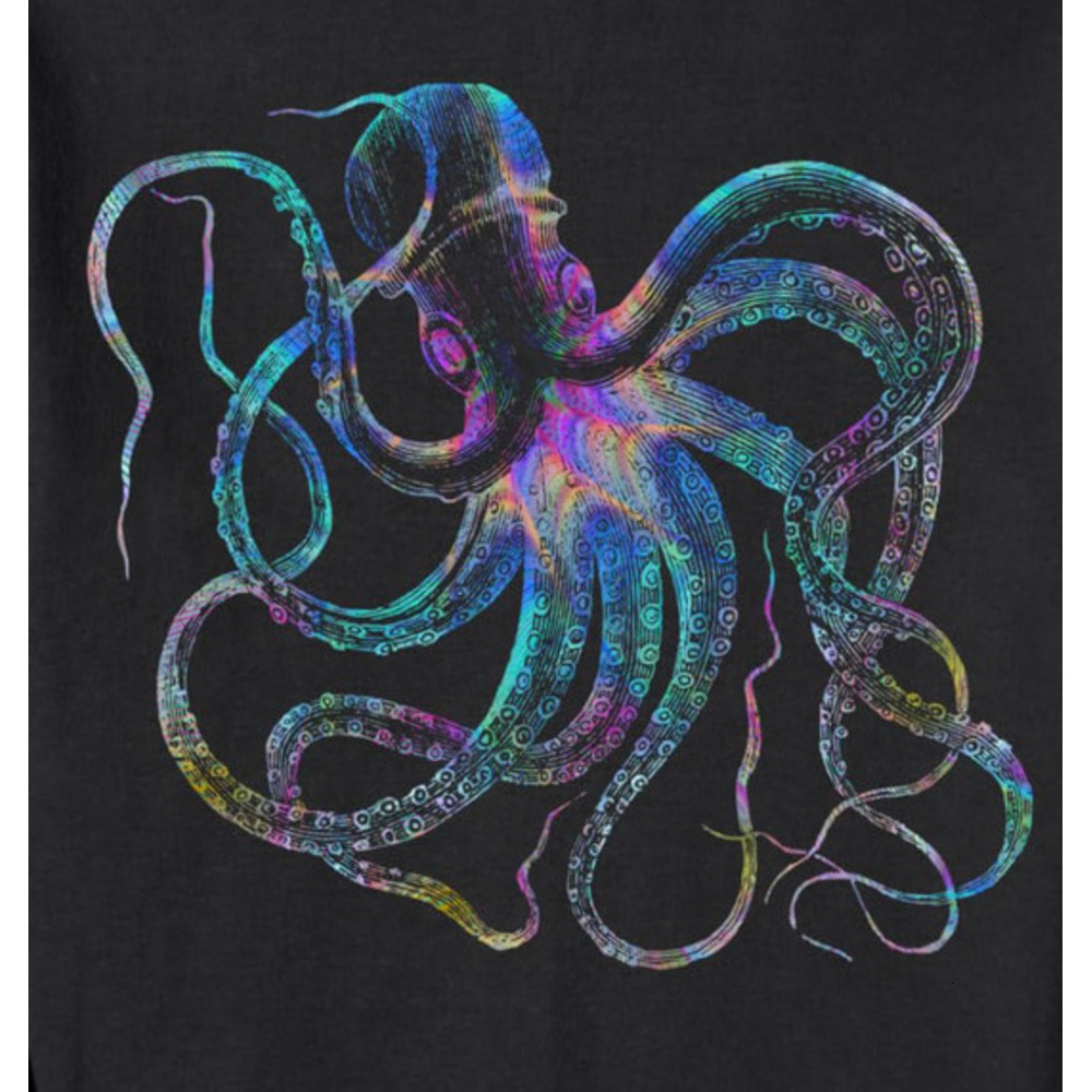 Long Sleeve Shirts for Men sweatshirt Psychedelic Octopus Gift - Trippy Surreal Kraken Sea Monster Sweatshirt T shirt Tee Streetwear Casual tops cloth