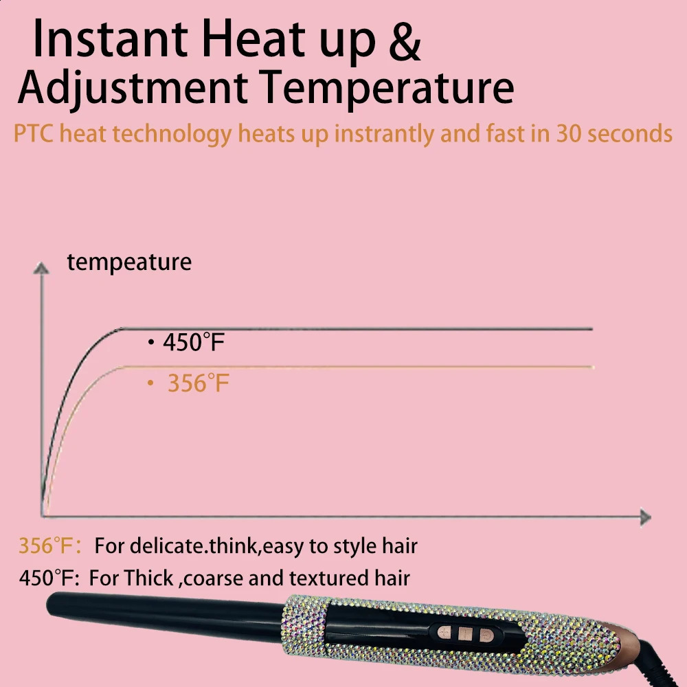 Iron 6 In 1 Dia Curling Wand Set Interchangeable Ceramic Barrels Hair Curler Rizador Pelo Modelador De Cachos Krulta 241119