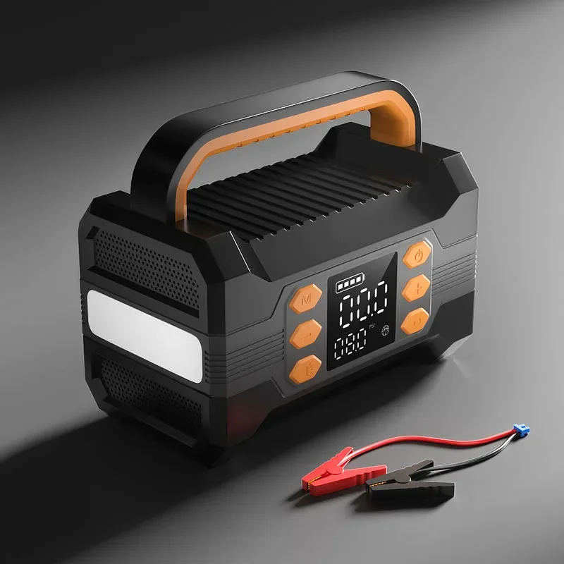 Car Jump Starter Power Bank Air Compressor Inflator Pump Portable Power Station 10000mAh Car Battery Charger Booster