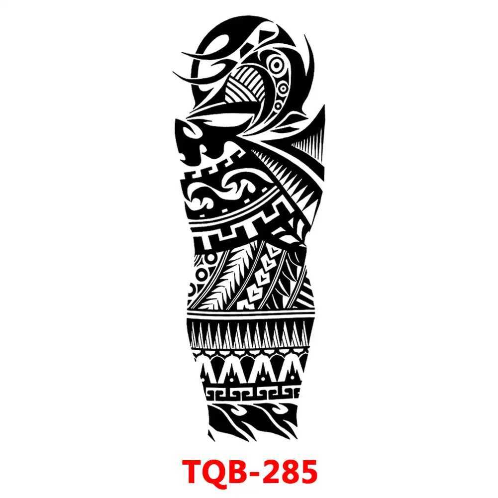 Waterproof Temporary Tattoo Sticker Totem Geometric Full Arm Large Size Sleeve Tatoo Fake tatto flash tattoos for men women boyXJ241120