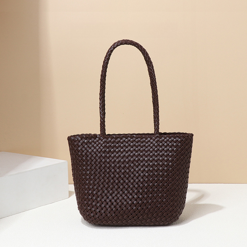New Handmade Woven Women's Of Genuine Tree Paste, Large Capacity Single Shoulder Handheld Bucket Bag Designer Bags Handbags Women