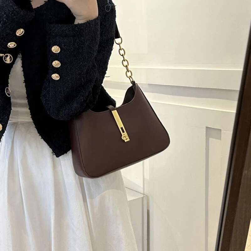 PU Leather Shoulder Bag for Women Casual Solid Color Design Handbags Brand Purse 2025 Fashion Shopper Clutch Women's Bags