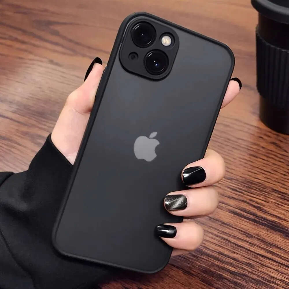 Shockproormor Matte Case For iPhone 16 15 14 Plus 13 11 12 Pro Max Silicone Bumper Clear Hard PC Back Cover Capa