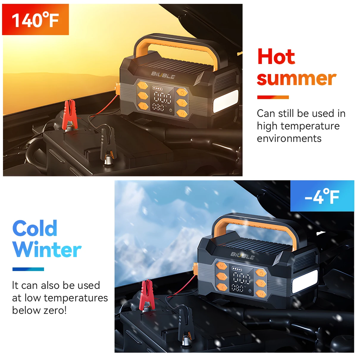 Car Jump Starter Power Bank Air Compressor Inflator Pump Portable Power Station 10000mAh Car Battery Charger Booster