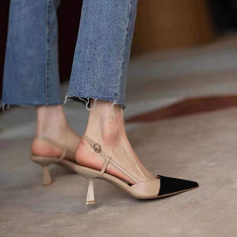 High H Summer 2024 New Arrival Fashion Buckle Pointed Heel Sandals Wen Cfort Simplici Stilettos Sandalias De Mujer Z250326