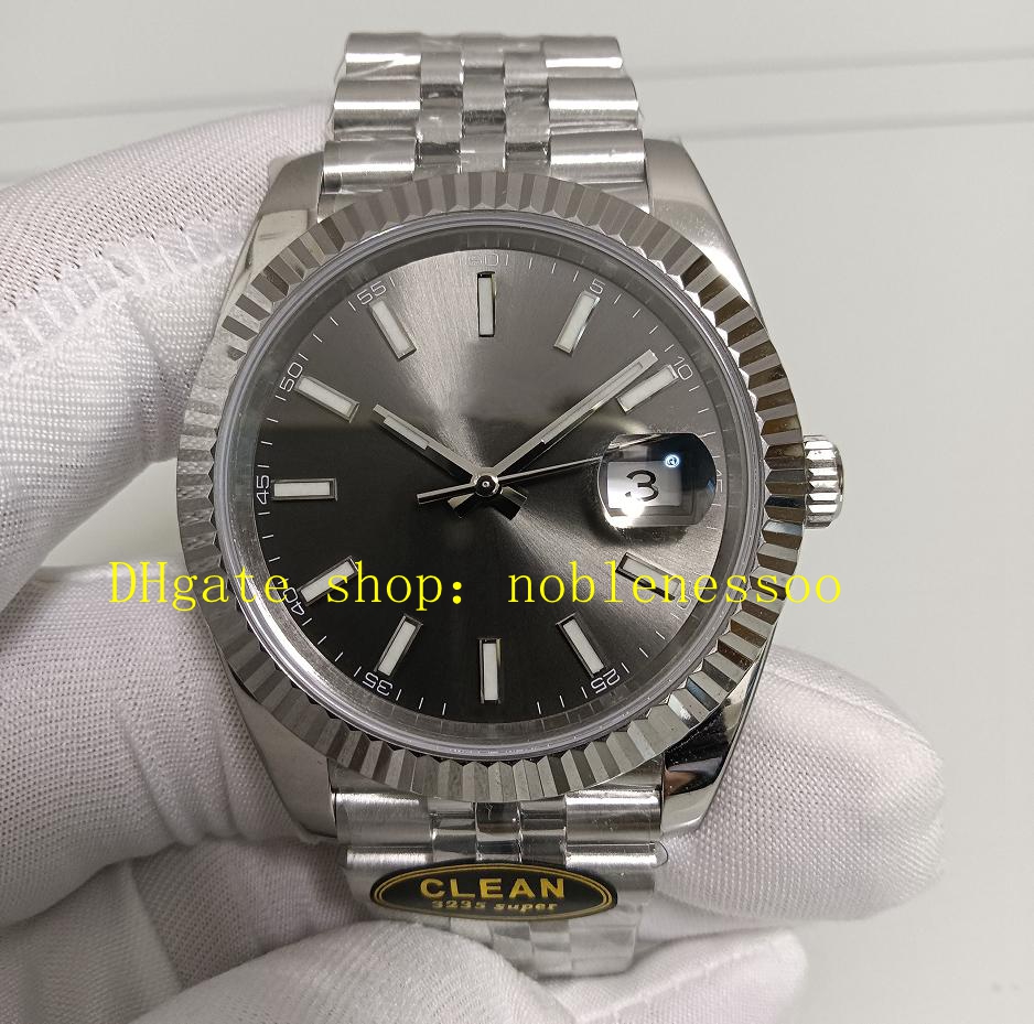15 Color Real Photo 41mm Automatic Watch Clean Cal.3235 Movement Men's 126334 Grey Dial 904L Steel Jubilee Bracelet Folding Clasp Cleanf Men Eta Watches