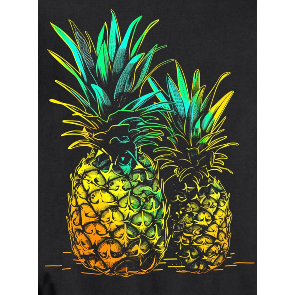 Long Sleeve Shirts for Men sweatshirt Pineapple Tropical Fruit Design Graphic Tees Sweatshirt T shirt Tee Streetwear Casual tops clothes cool