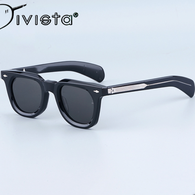 Luxury Brand sunglasses men top quality VENDOME Handmade Round Vintage acetate UV400 eyeglasses fashion women trendy SUN GLASSES IVSTA