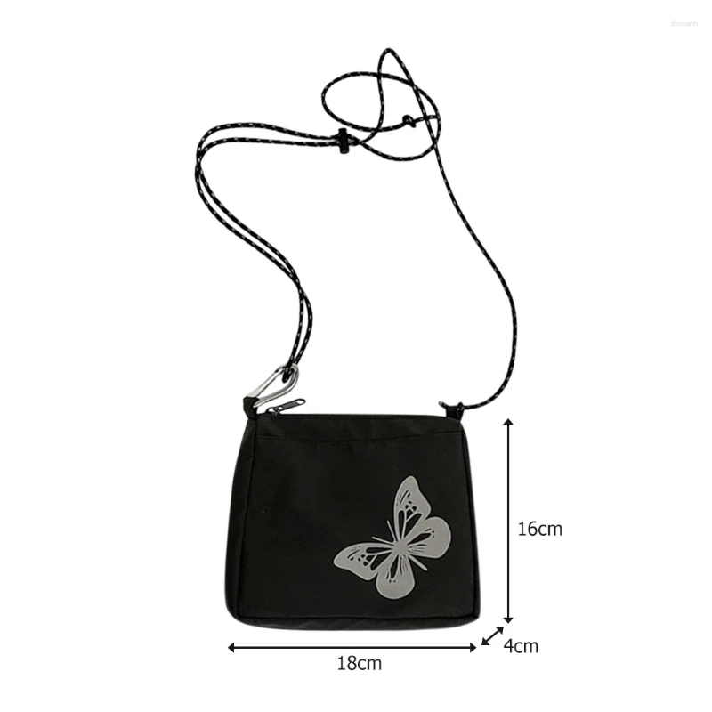 Totes Youth Ladies Simple Versatile Bag Fashion Women Shoulder Oxford Cloth Small Zipper Butterfly Crossbody Handbag zhanyishengli