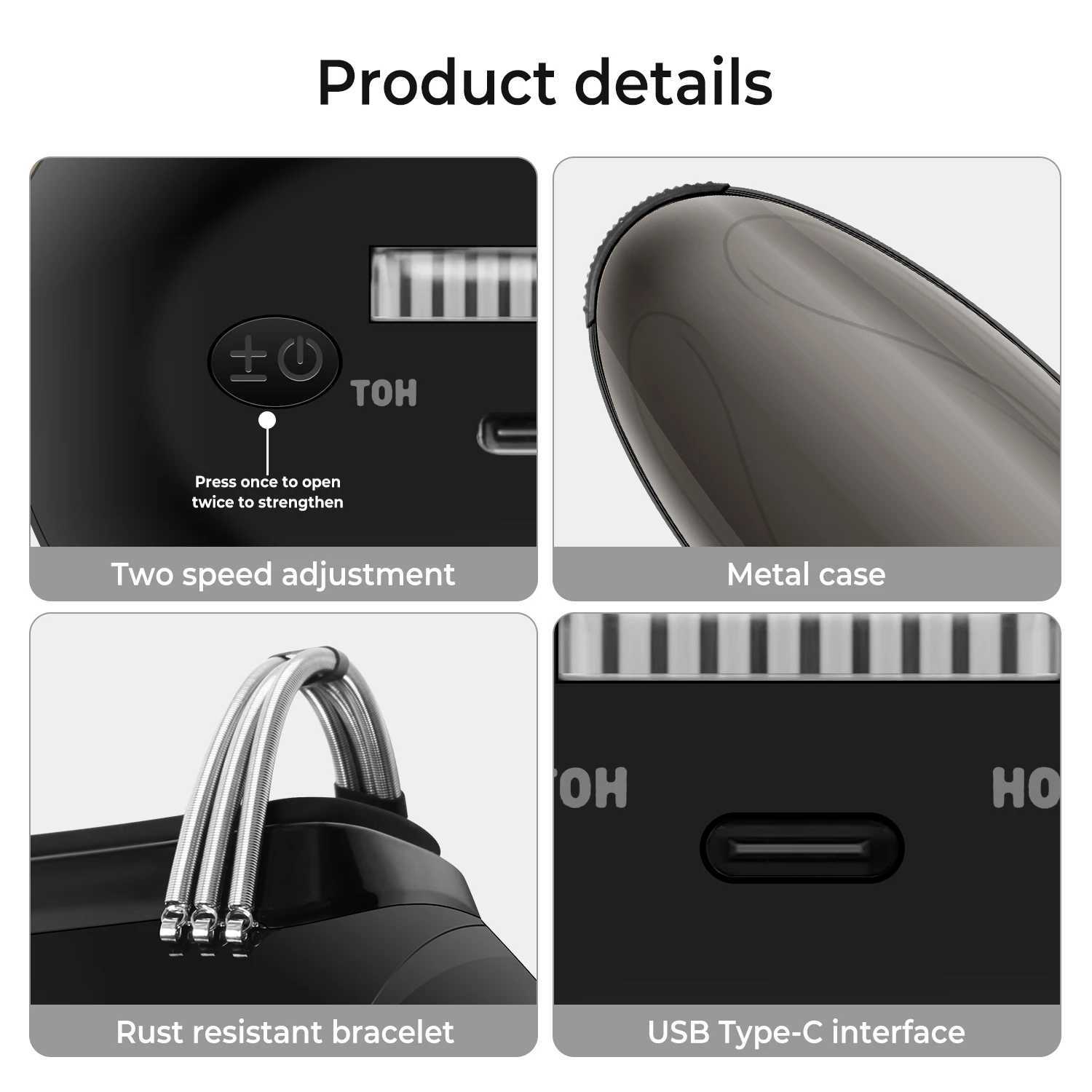 Professional vibration massager cordless handheld thermal massager USB body neck back facial massager W241120