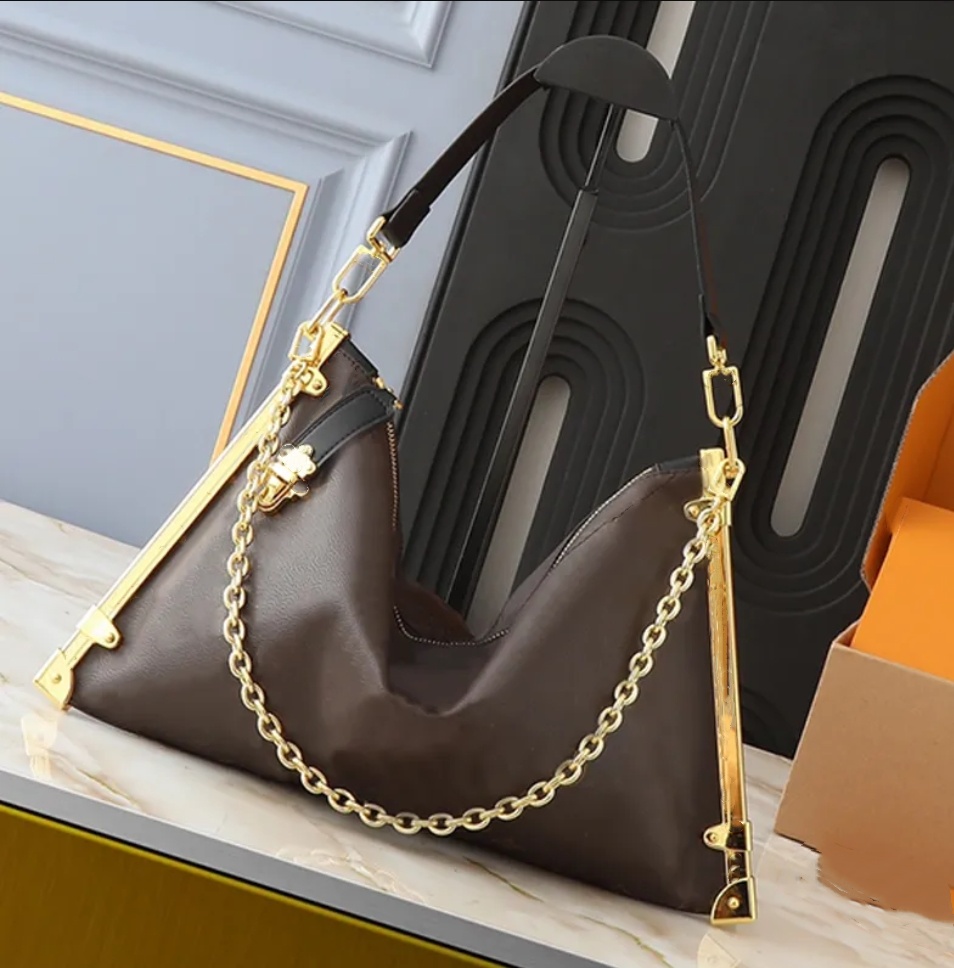 LuckyTrunk designer bag soft tote bag purse chain handbags luxury shoulder bag underarm wallet crossbody designer bags canvas metal frame clutch wallets12075