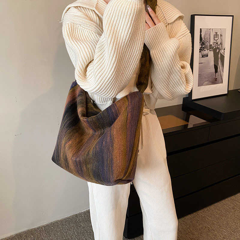 Tote bag nylon new cotton linen canvas polyester women's one shoulder versatile casual bag 241120