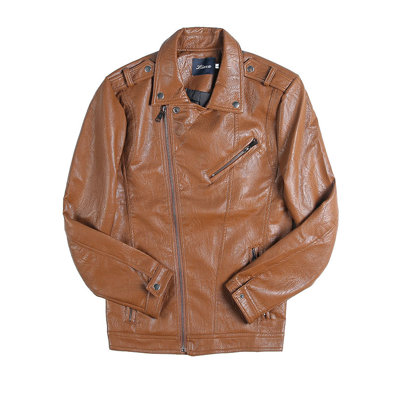 Men's PU Jacket: Stylish Slim Fit Leather Coat For
