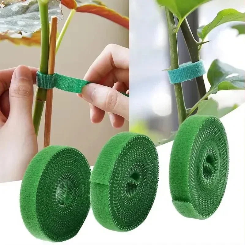Home Storage Organization Other 3Rolls Nylon Plant Ties Resealable Cable Ties Self Adhesive Plant Fastener Tape For Support Grape Vines Tomato Garden 
