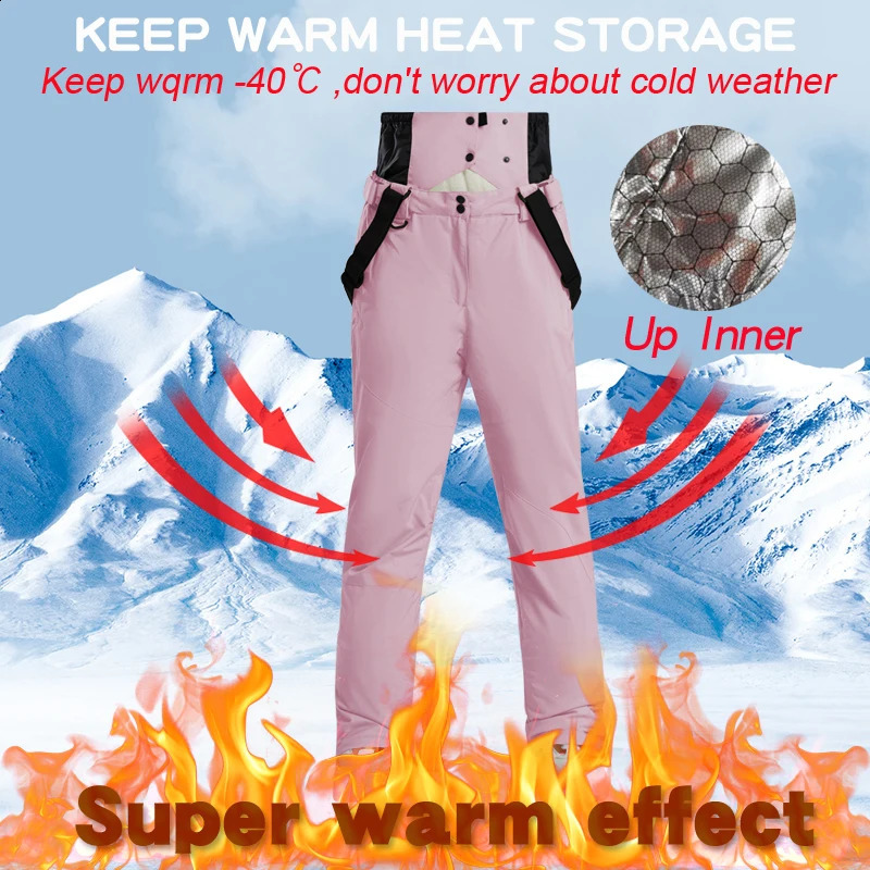 Womens Ski Suit Windproof Waterproof Thicken Warm Snow Coat Winter Skiing And Snowboarding Jacket and Pants Set 241119